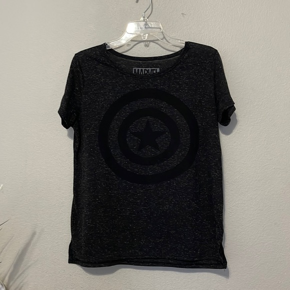 MARVEL CAPTAIN AMERICA T-SHIRT IN BLACK - Picture 1 of 4